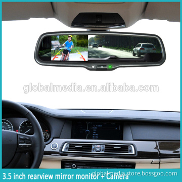 3.5 inch car auto dimming rearview mirror with automatically back-up camera display